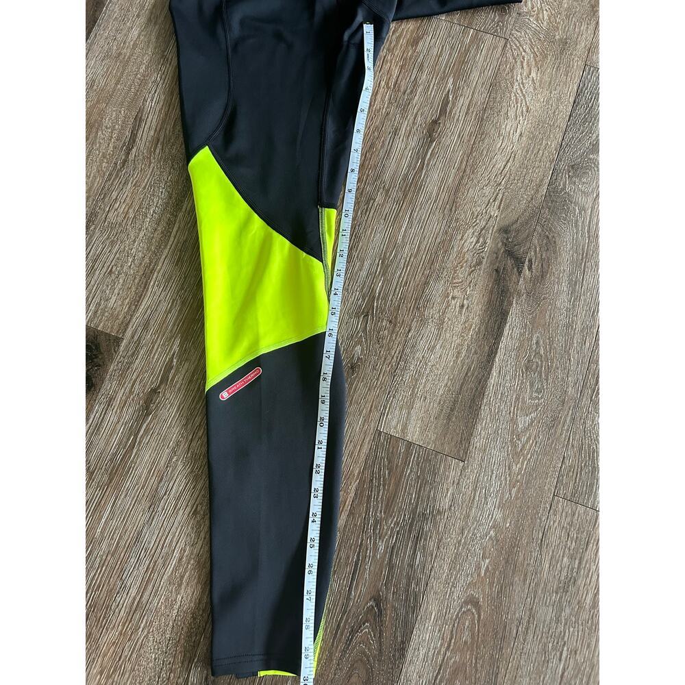 Mizuno neon, black performance leggings, women's size large - Picture 2 of 7